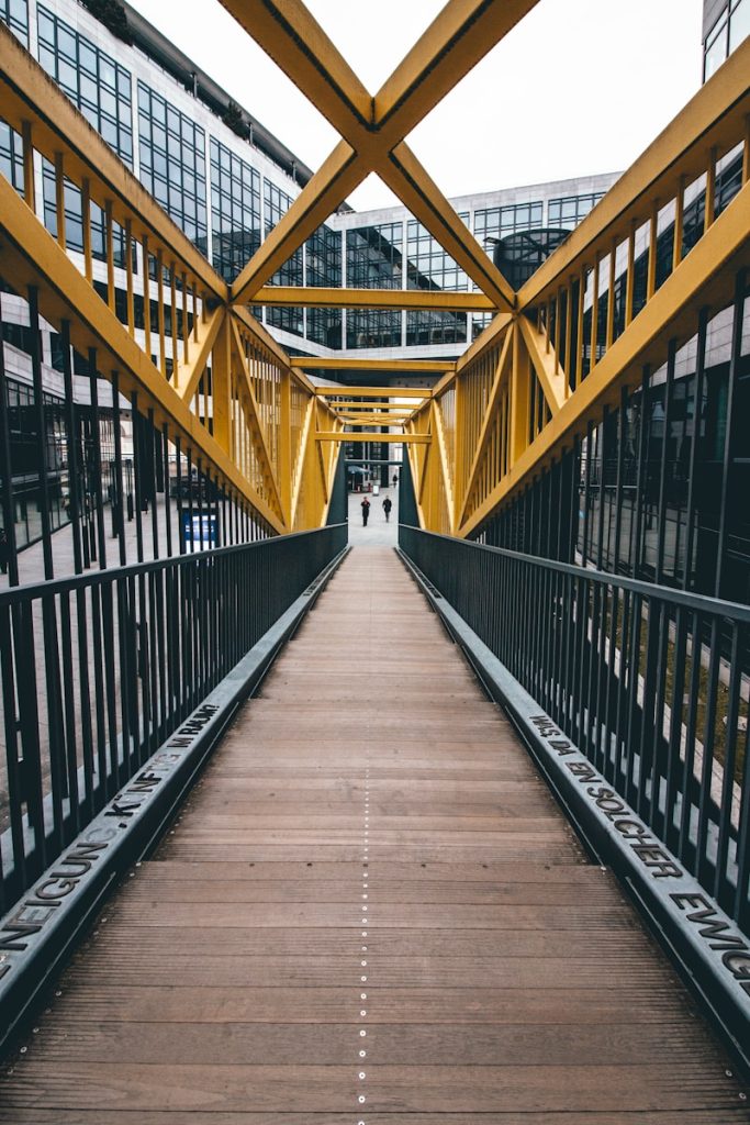 brown wooden bridge