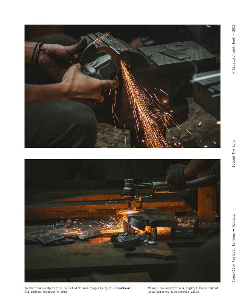 Detail gerigi berkarat dan mesin tua di Pasar Jatayu Bandung hasil foto PikiranVisual.